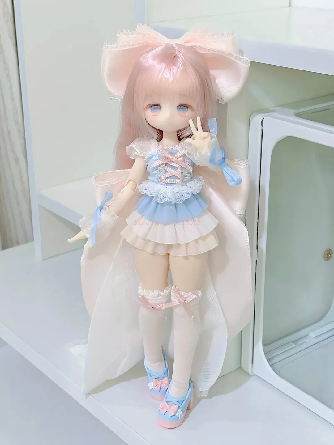 Authentic 1/8 Mjd Momotale Rabbit Tea Party Spring Lily Of The Valley Whispers Series Kawaii Style Diy Mjd Collectible Toys