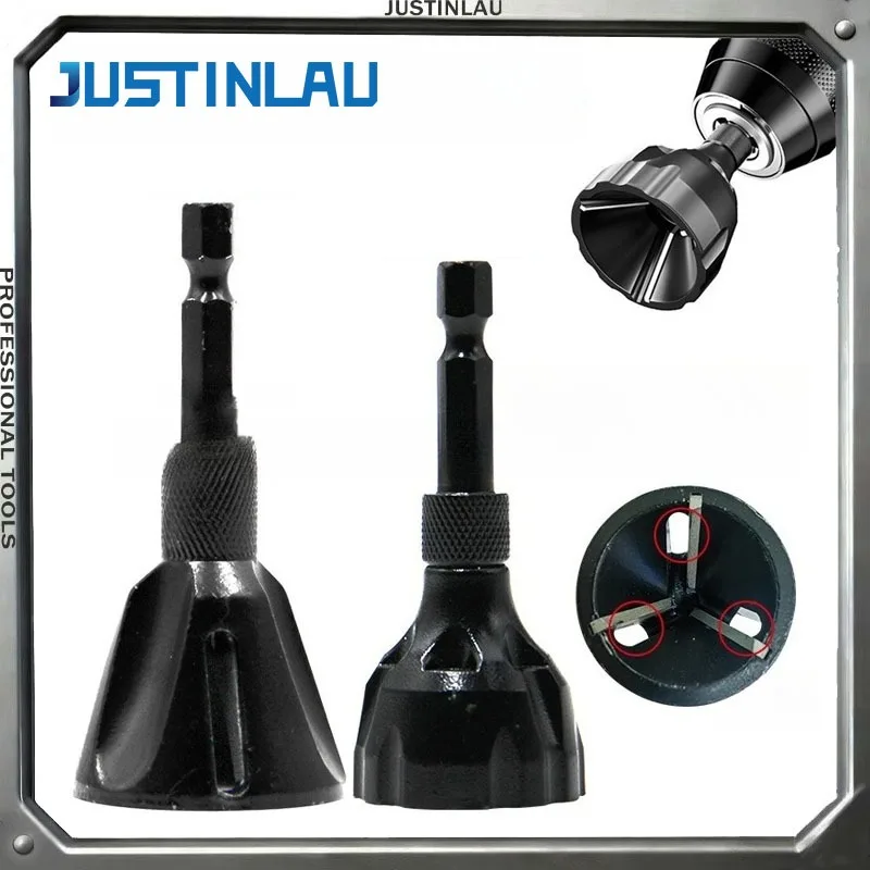 

JUSTINLAU 1PC Deburring and Chamfering Tool Outer Circle Chamfering Knife Thread Fillet Trimming Knife Screw Bolt Trimming Drill