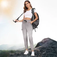 Hiking Pants for Women UPF 50+ Cargo Quick Dry Water Resistant Elastic Waist Zip Pockets, Travel Work Lightweight Running - Image 3