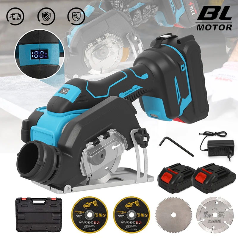 Makita – scie circulaire électrique sans balais, 3 pouces, Mini meuleuse de coupe Rechargeable, outils électriques portatifs pour batterie 18V