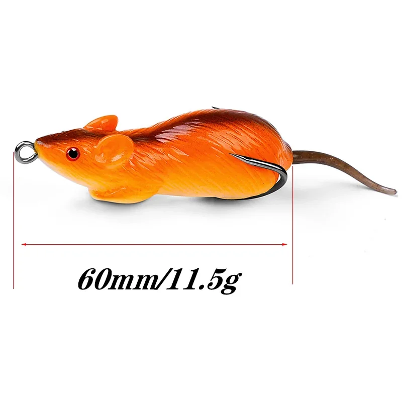 1 Pc Silicone Mouse Frog Trolling Soft Bait Fishing Lure 6cm 11.5g Spinner Squid Thunder Jig Spoon Baits Sea Bass Fishing Tackle