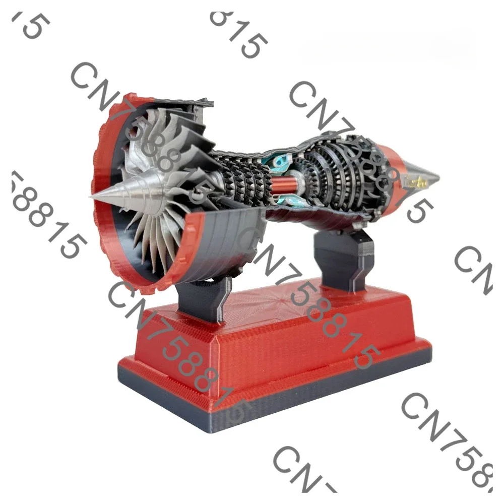 Motor Function Electric Buffer 3D Printing Collection Toys for Kids Boys，12cm TR900 Super Turbofan Engine Mini Model Kits