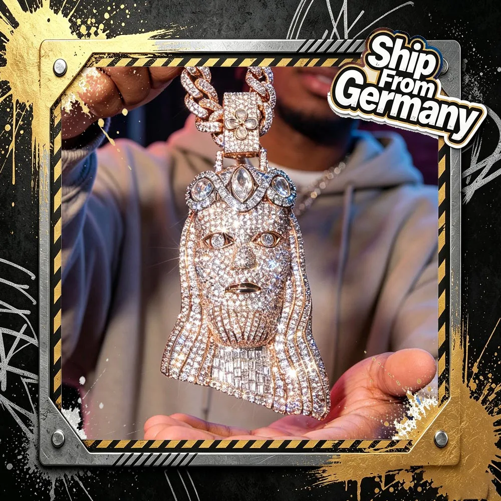 Men's Iced Out Heavyweight Hip Hop Pendant Rotating Hourglass Design Street Rap Gangster Style Jewelry Christmas Halloween Holiday Gift Necklace 3D Necklace Accessories Fine Jewelry Gifts for Men Boy Friends 5A Cubic Zirconia Real Gold Plated