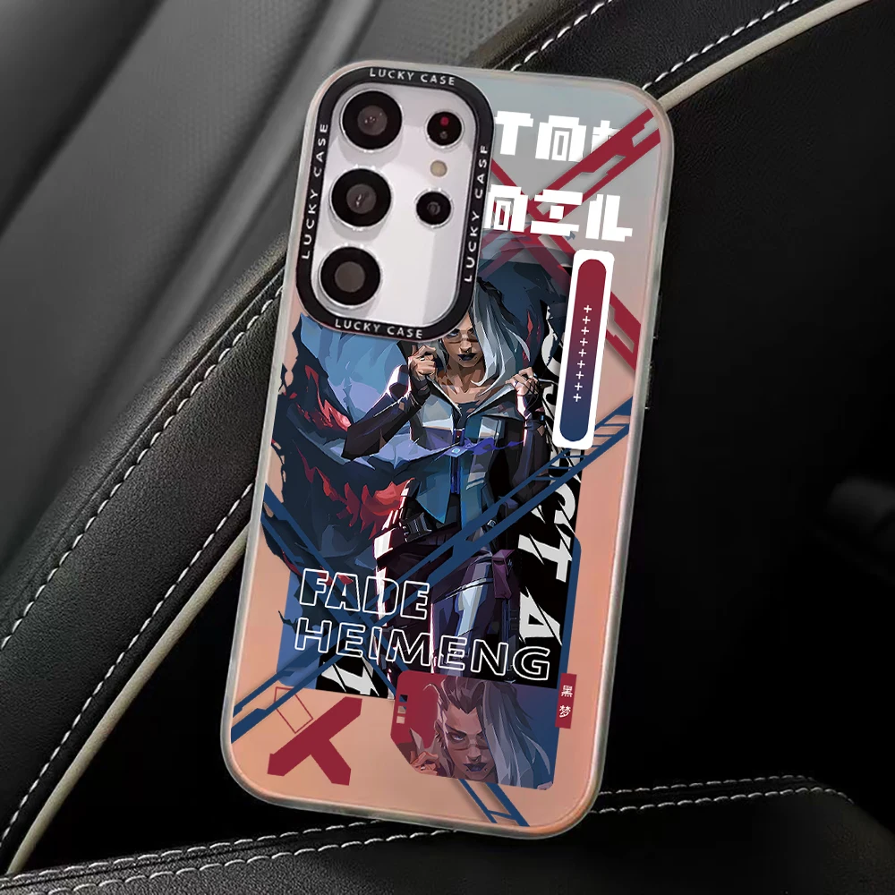 Valorants Game Character Case for Samsung A73 A72 A54 A53 A52 A34 A33 A32 A30 A24 A23 A22 A14 A13 A12 4G 5G Matte Luxury Cover