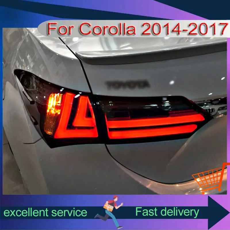 

Car Styling Toyota 2014-2017 Corolla Tail Lamp Upgrade DRL Rear Light LED Brake Turn Signal Reverse Auto Accessories