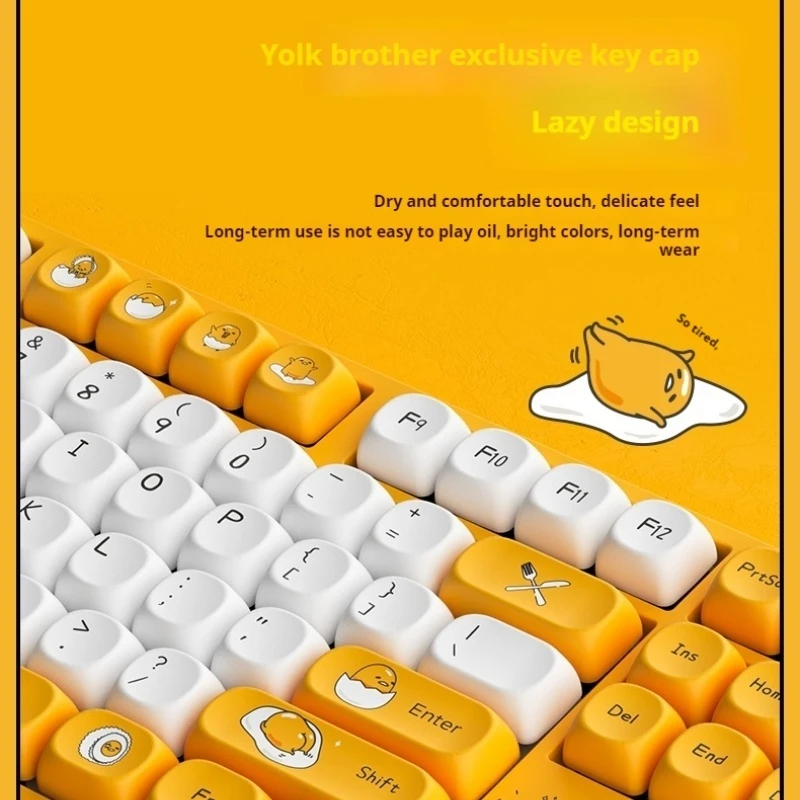 5108b Plus Brother Co Branded Mechanical Keyboard  Thri Mode108 Keys Hot Swappable Moa Keycaps Brain Peripherals Ergonomics