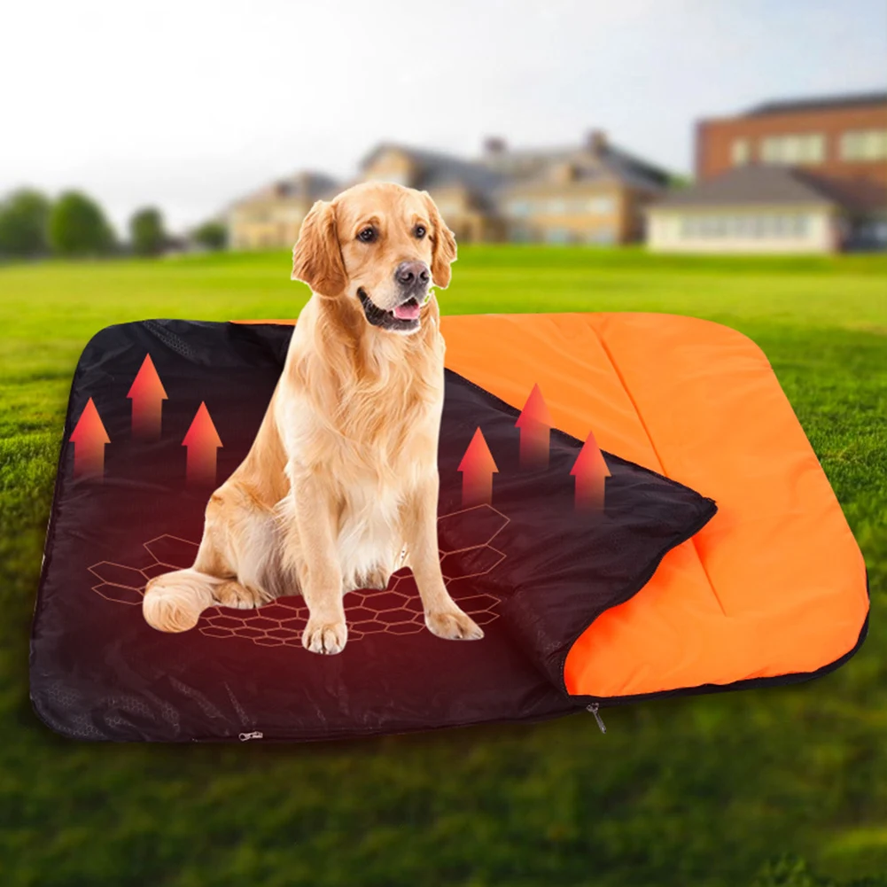 Electric Heated Pet Sleeping Bag USB Power Heating Dog Sleeping Bag 3 Levels Portable Travel Pet Sleeping Bed for Indoor Outdoor