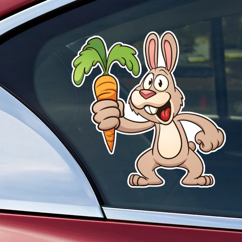 V1753 # ملصقات السيارات أرنب مع الجزر مقاوم للماء الفينيل ملصق مائي اكسسوارات السيارات ديكور Pegatinas الفقرة Coche #2