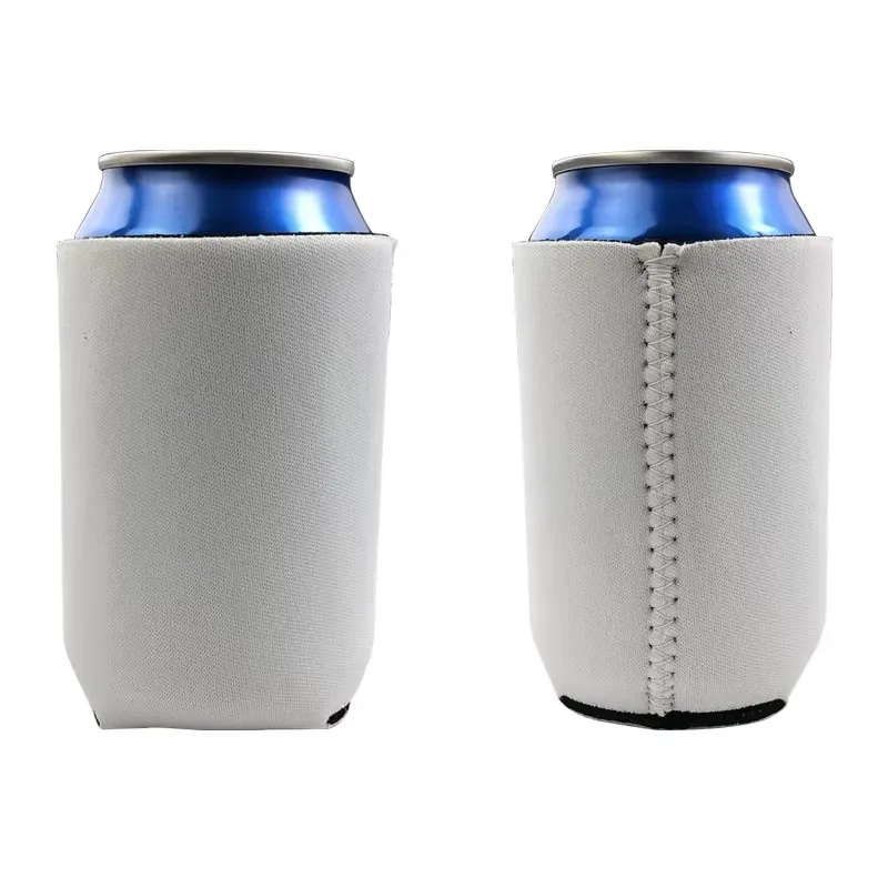 SCCFMM 30Pcs Blank Neoprene Stubby Can Cooler With Base, Plain DIY Logo Sublimation Stubby Holder, Heat Transfer Drink Cooler Bl