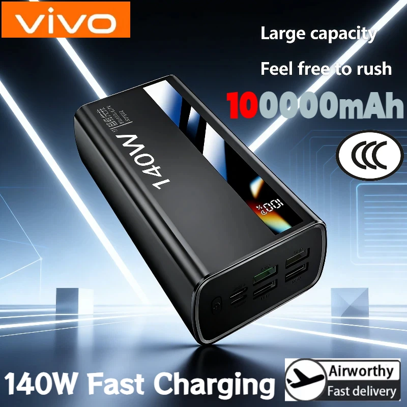 VIVO 100000mAh Powerbank 140W Fast Charging Portable Battery