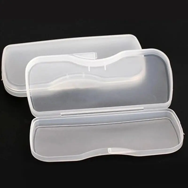 6pcs Portable Transparent Shell Eyewear Case Protector Box For Clip-on Flip-up Len Glasses Eyewear Accessories
