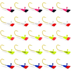 25pcs Shad Dart Jig Heads Fishing Hooks Crappie Panfish Bass Lures Accessories Fishing Gear Goods Hooks 1/32 1/16 oz