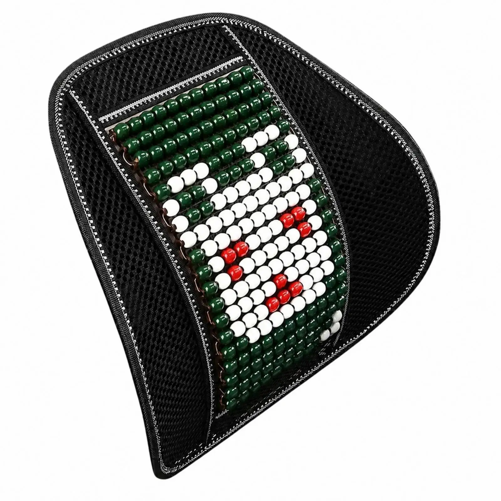 Wood Bead Mesh Ventilated Car Seat Cushion Breathable Support Back Pad Cooling Summer Auto Seat Cushion for Long Trip