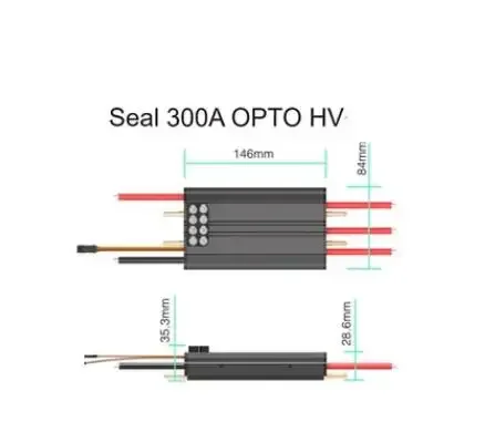 ZTW SEAL 300A OPTO HV 14S brushless ESC Great performance for RC boat