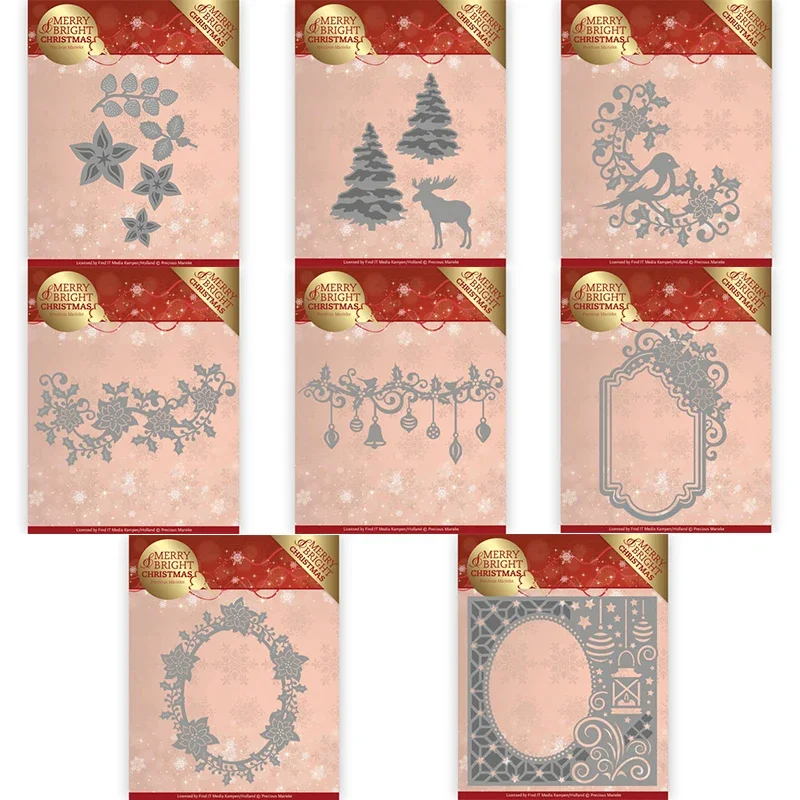 

Piggy Craft metal cutting dies cut die mold Merry Christmas Series Scrapbook paper craft knife mould blade punch stencils dies