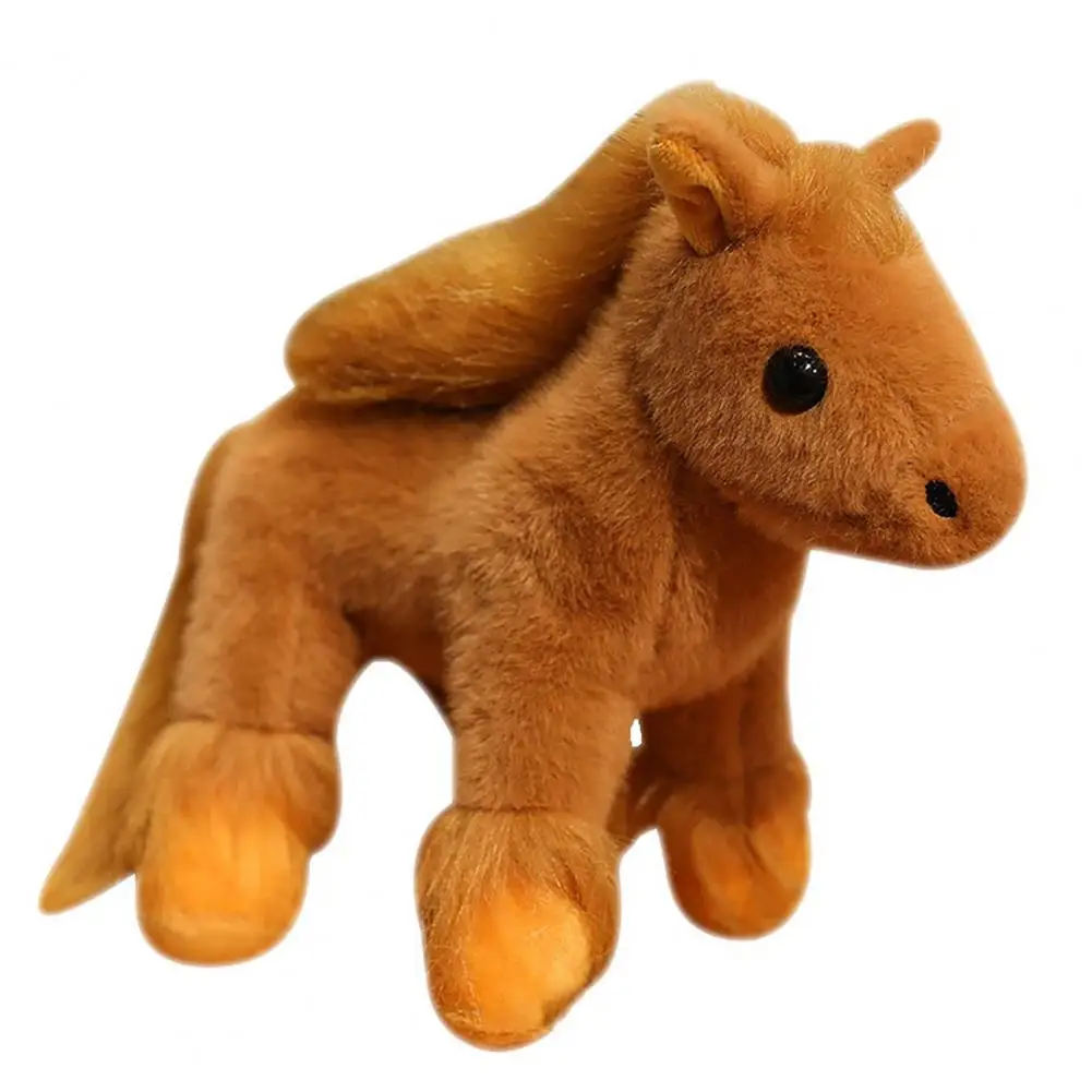 Caballo de peluche de juguete, caballo realista, juguete de peluche, 12 muñecos de peluche coleccionables, almohada para niños, tamaño de simulación, muñeca suave con personal