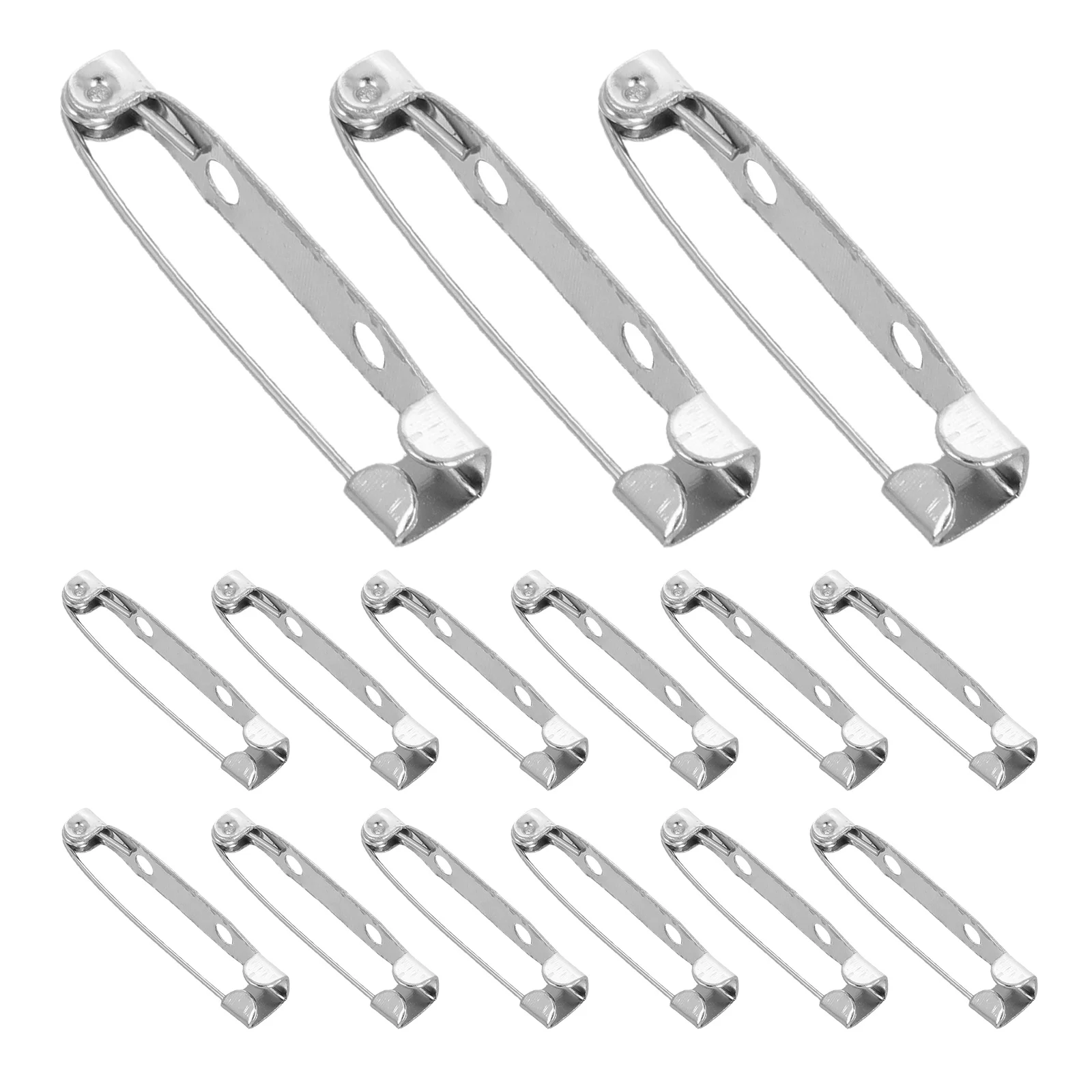 

50pcs Metal Pin Backs Brooch Safety Locking Clasp Jewelry Making Diy Crafts Pins Secure Dress Accessories Woman