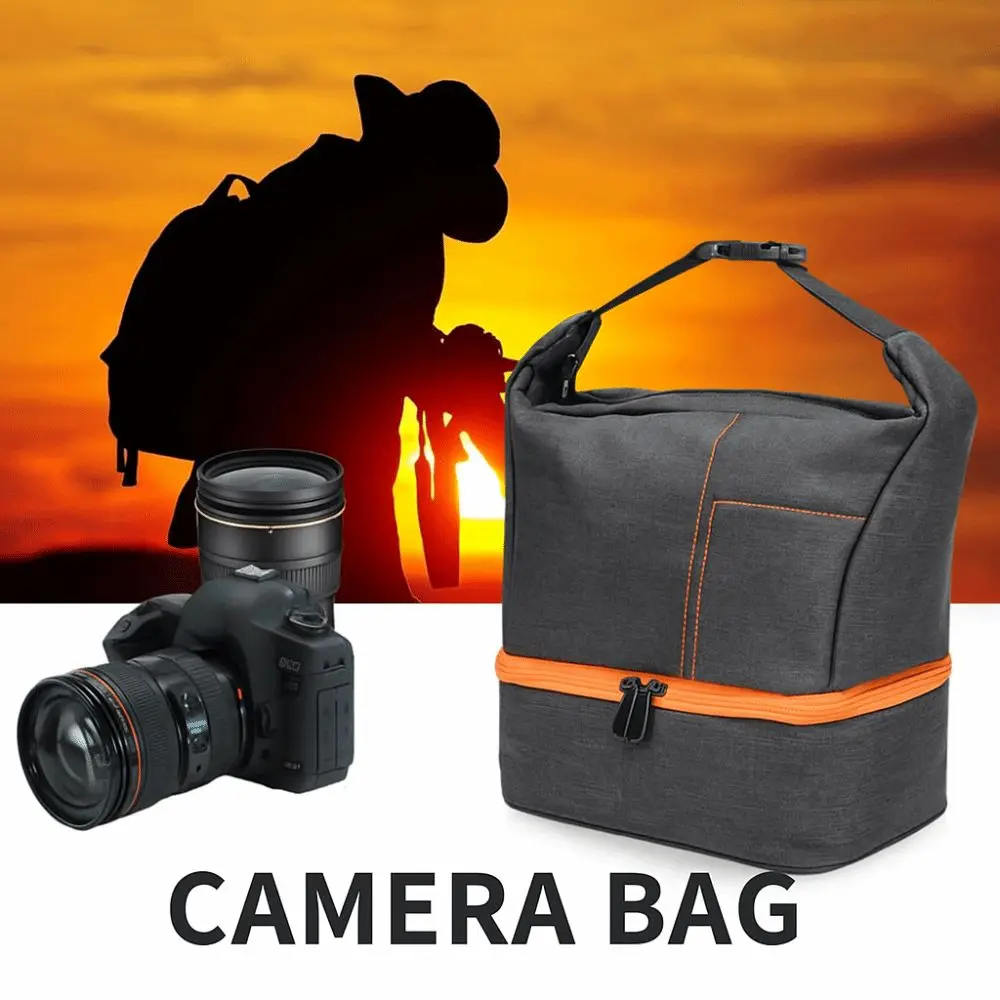 

Single Shoulder DSLR Camera Bag Insert Partition Padded Divider Photography Bag Waterproof Lens Pouch Camera Handbag