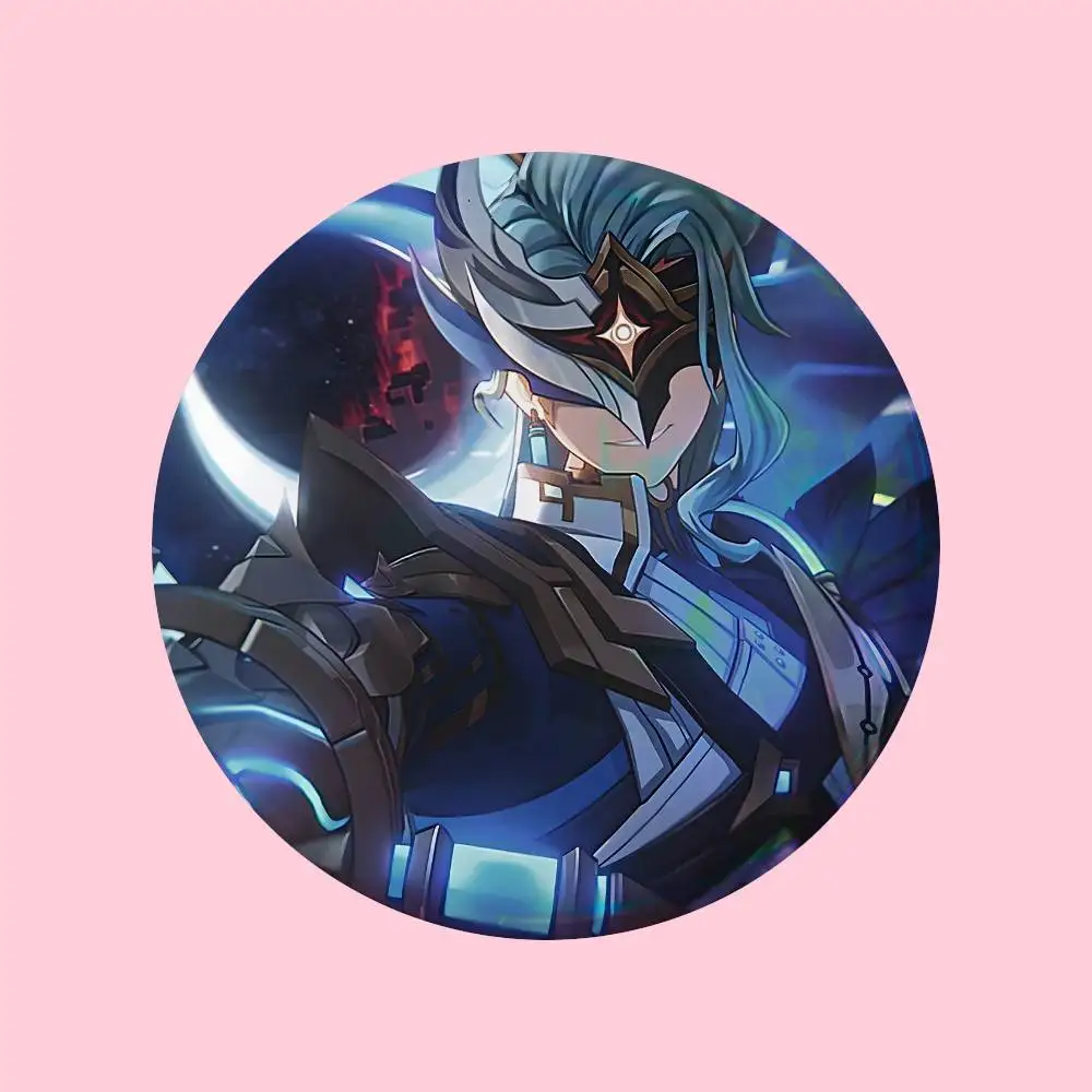 Lustige Spielfigur Dottore Genshin Anstecknadeln Runde Kreative Brosche Abzeichen Taschen-Deko Accessoires Fans Sammlerstücke Freunde Geschenke – Detail 7