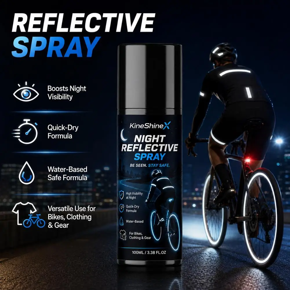 100ml Night Reflective Spray Waterproof Fluorescent Marking Spray Bicycle Luminous Marking Paint Glow in Dark Spray Paint