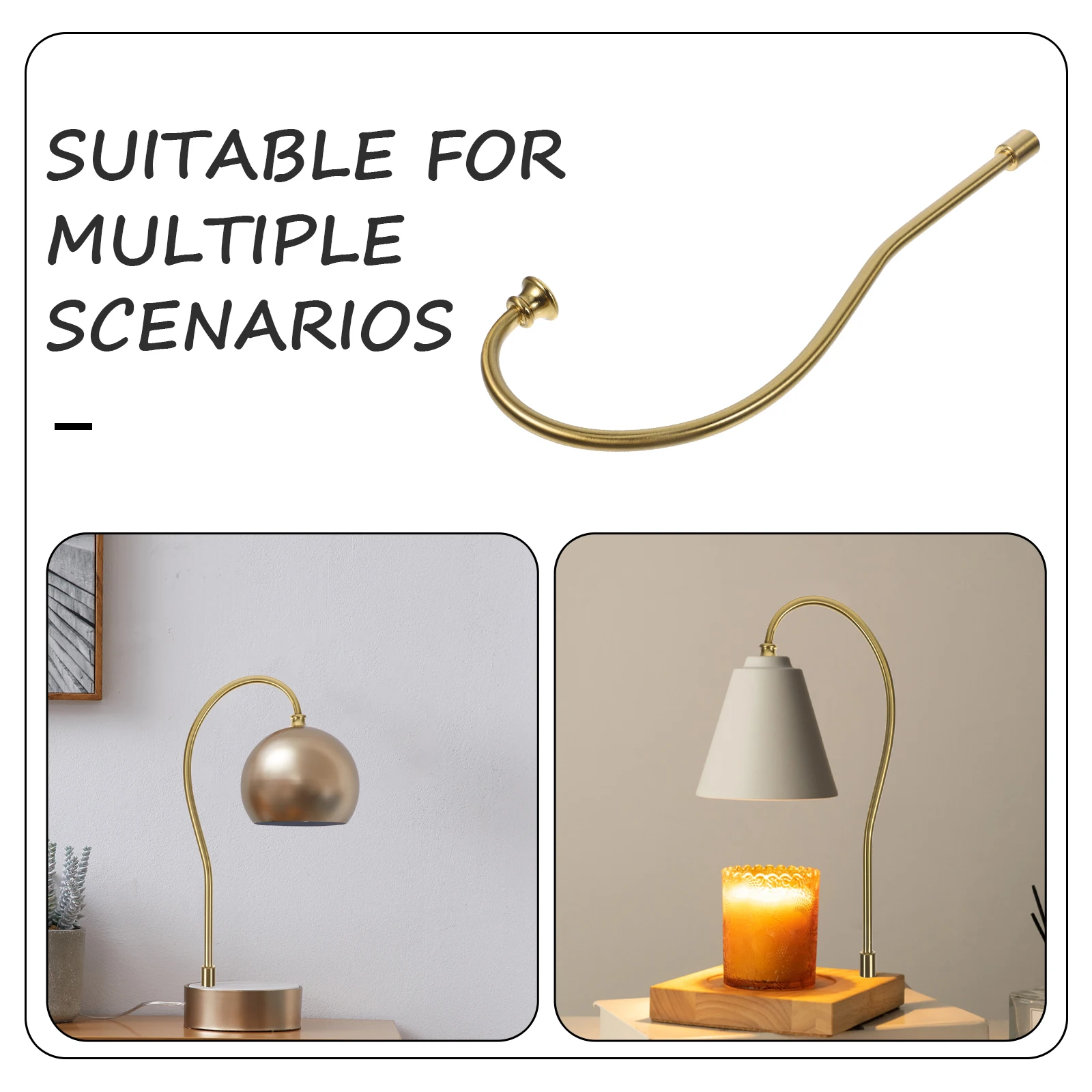 

Aromatherapy Table Lamp Accessories Copper Curved Stem Metal Parts Lighting Fixture Stems Lamp Replacement Pieces