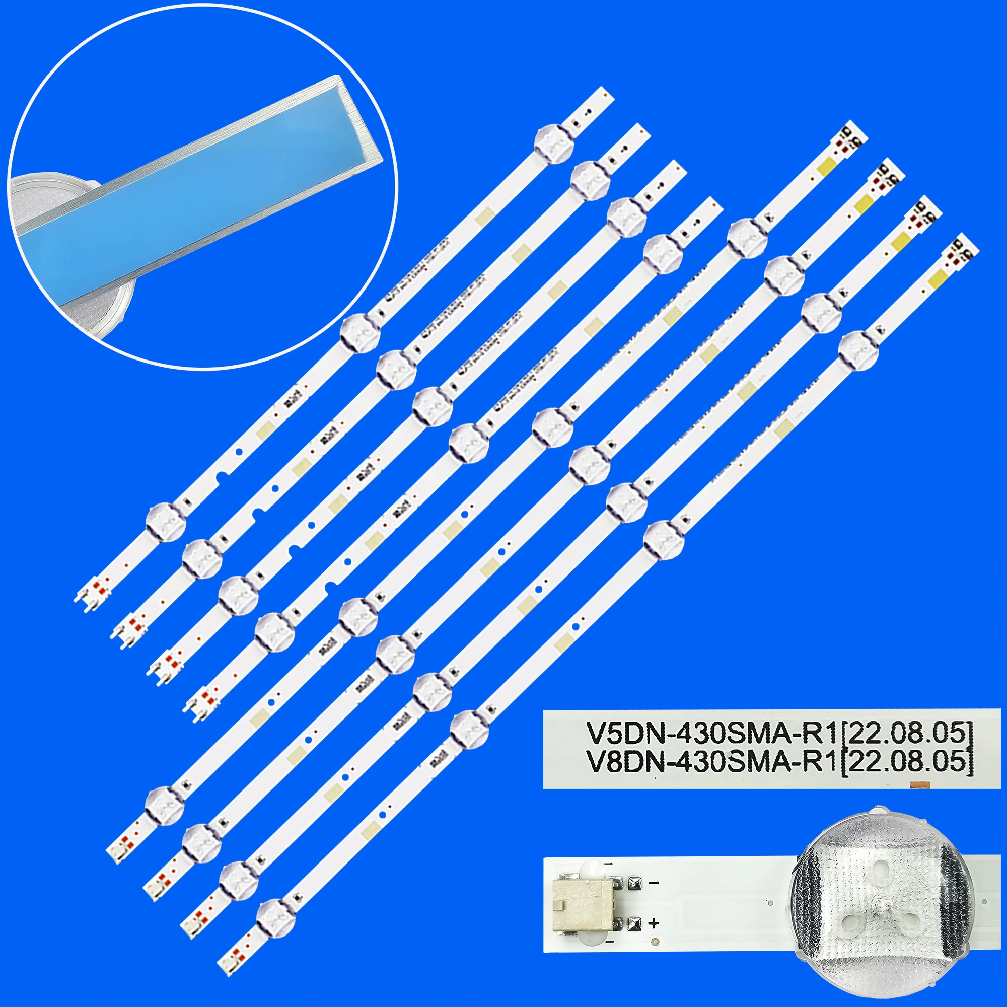 

Светодиодная лента подсветки для UE43T5300 V8DN-430SMA-R0 UE43N5300AU UE43N5000 UN43J5290 UN43T5300 BN96-46570A BN96-46571A HG43AD570SJXXZ