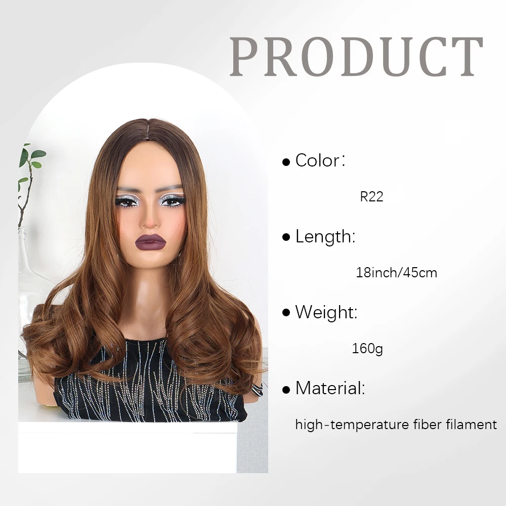 Synthetic Long Curly Hair Topper for Women Fiber Middle Part Top Hair Extension Volume for Thinning Sparse Hair Daily Wear