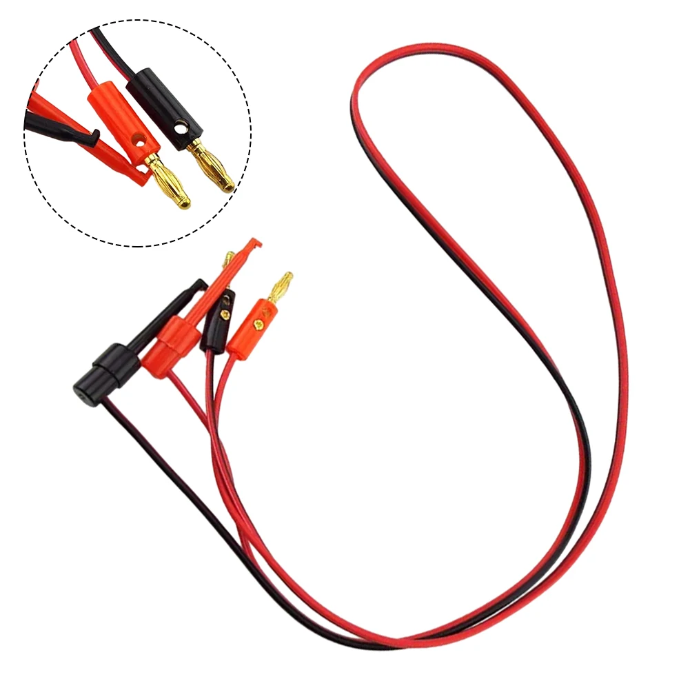 1 Pair Mall Test Hooks Clip To Banana Plugs 4mm Banana Plug Connector To Hook Clamp Adapter For Multimeter Test Leads Gold Plate