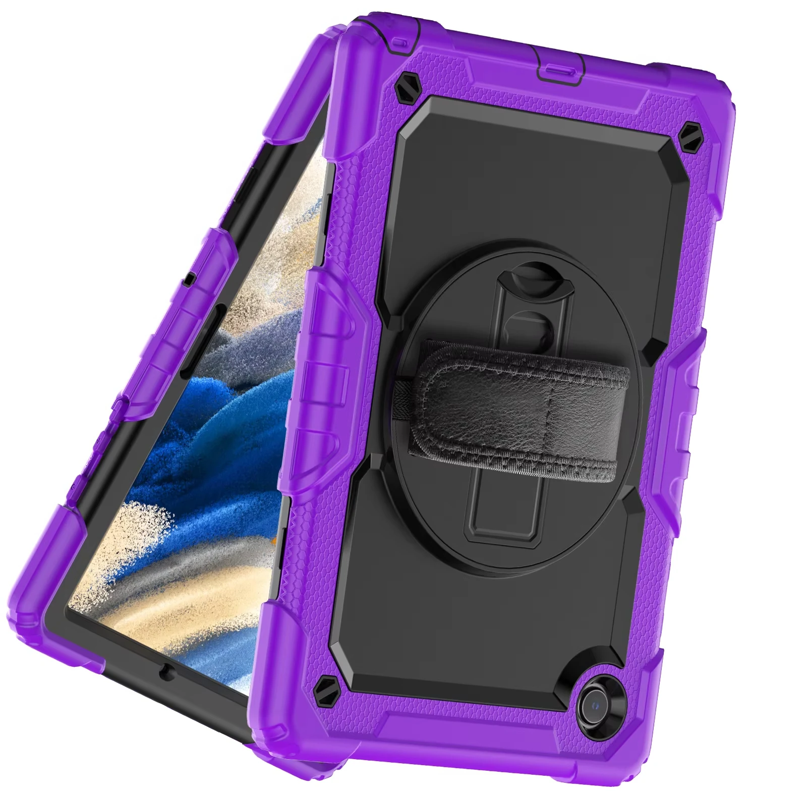 

For Samsung Galaxy Tab S7 S8 Plus 11 12.4 10.1 A8 10.5 A7 S6 Lite A8 X200 X900 Case Kids Shockproof 360 Rotation Stand Cover