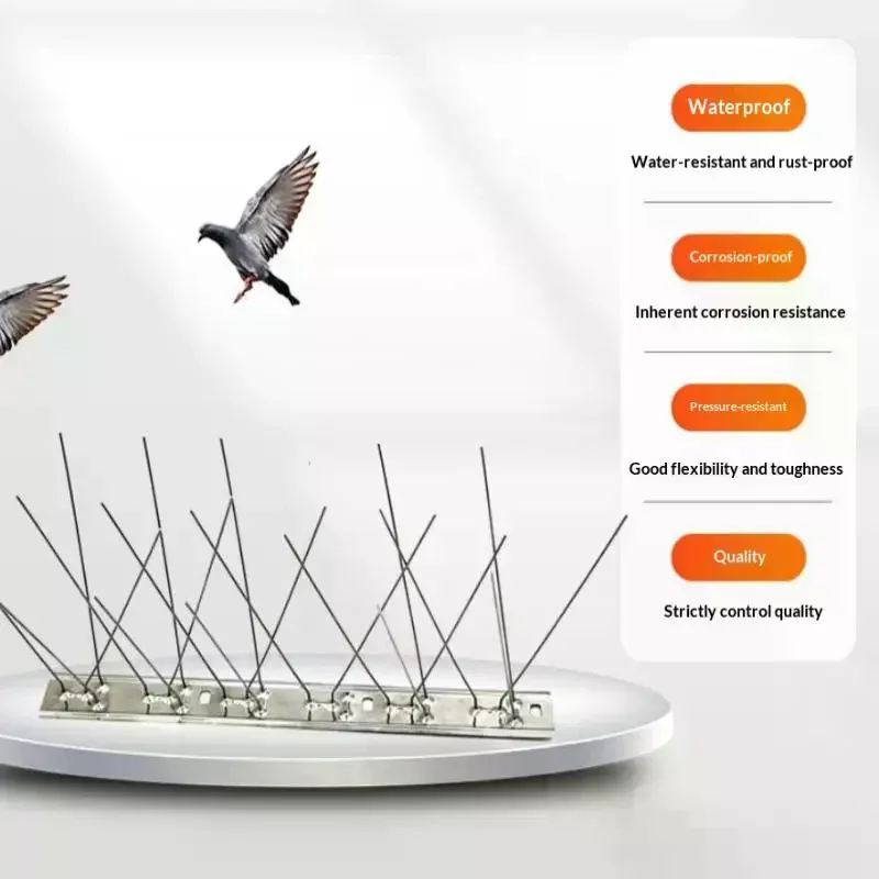 Stainless Steel Birds Spikes Easy Installation 25/33cm Bird Repellent Needle Rust Resistance Fireproof Birds Scare Thorn