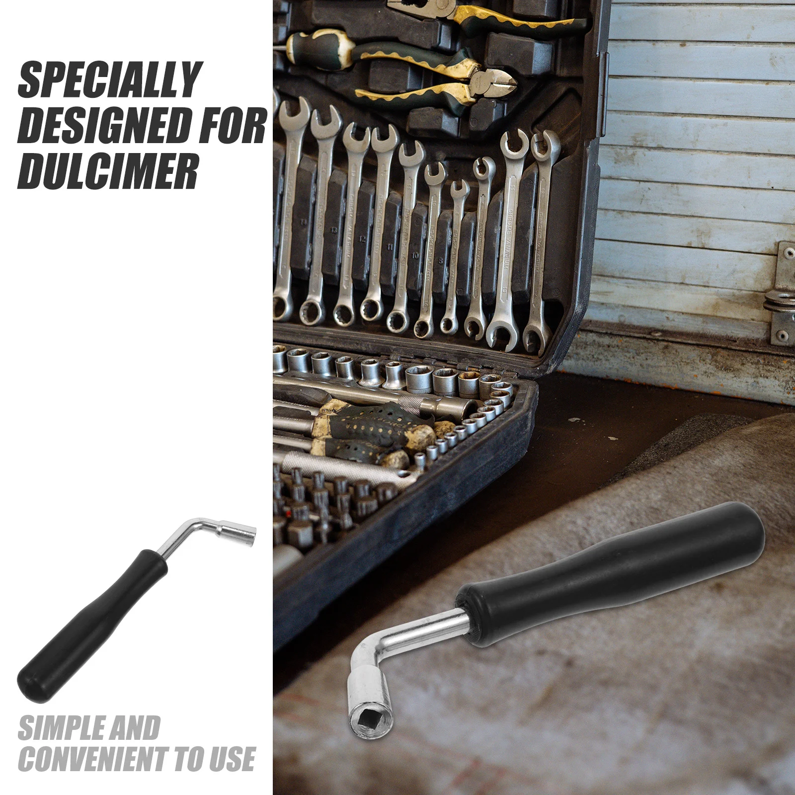 

Dulcimer Tone Tuning Wrench Plastic Zinc Alloy Durable Professional Guzheng Harp Instrument Tuning Spanner Tool