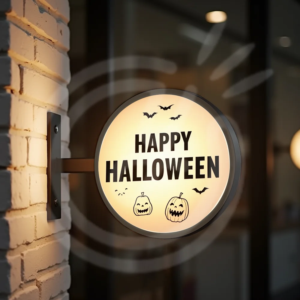 

Custom Halloween Light Box for Storefront Waterproof Double Sided Acrylic LED Outdoor Business Signage Wall Mounted