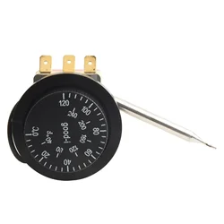 Car Electric Fan Capillary Adjustable Thermostat 3 Pin Tempering Switch Temperature Controller Auto Switch Accessories