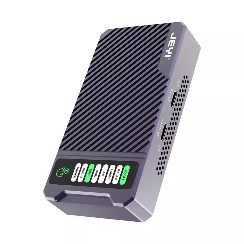 20Gbps HDD Case Dual Bay External Aluminium Hard Drive Enclosure Case HDD Array for M.2 NVME Hard Disk Array With RAID Function