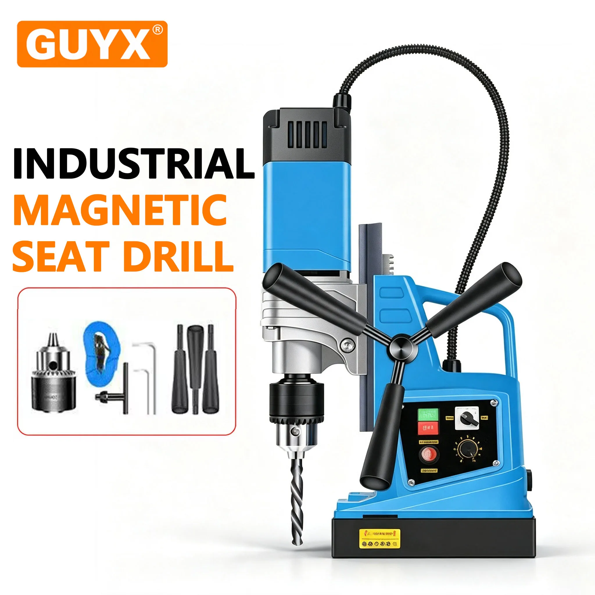 Small Adjustable Electric Magnetic Drill 1580W/1880W/2080W Portable Industrial Grade Drilling Machine Professional Tools