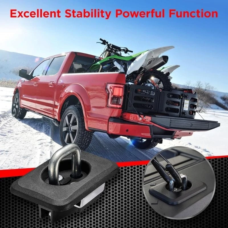 37JE Pack Of 4 Firm Vehicle Bed Protecting Clamps For F150 F250 F350 Models Hold Cargo Motorcycles Race Automobiles Lemon ABS