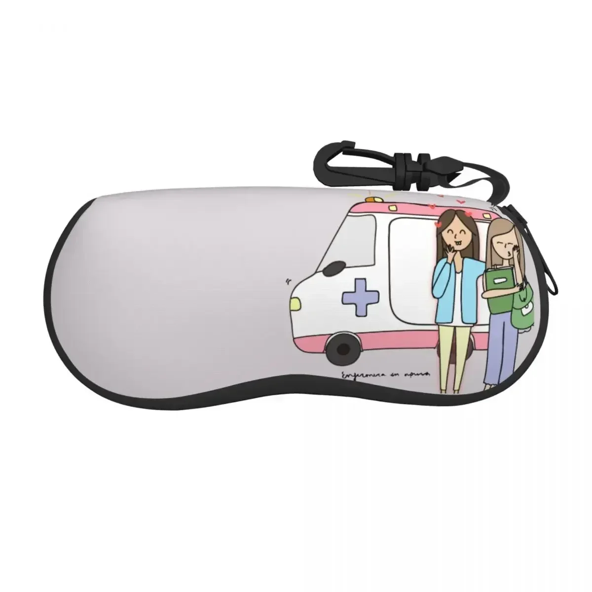 Custom Funny Cartoon Nurse Shell Glasses Case Unisex Cool Health Care Nursing Doctors Eyeglasses Case Sunglasses Protector Box