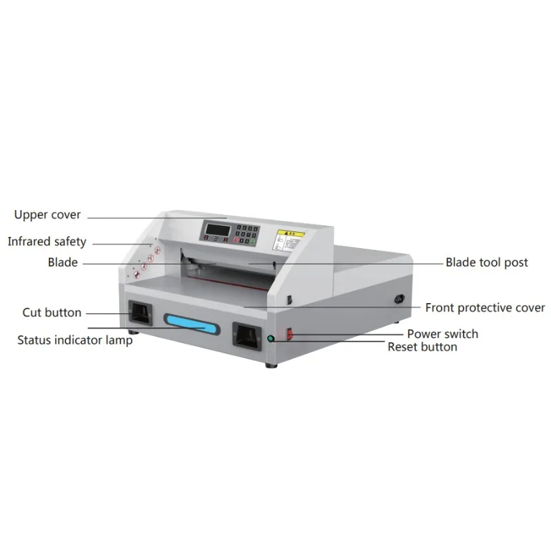 Electric desktop cutter 330mm with digital control, suitable for A4 size, easy to operate