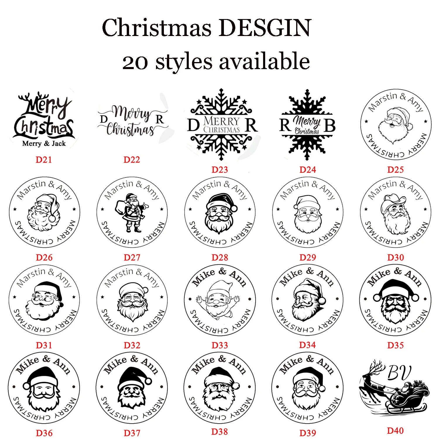 Custom Logo Self Inking Stamp, Christmas design Personalized Signature Stamp Self-Inking Stamps Teacher Stamper for Classroom