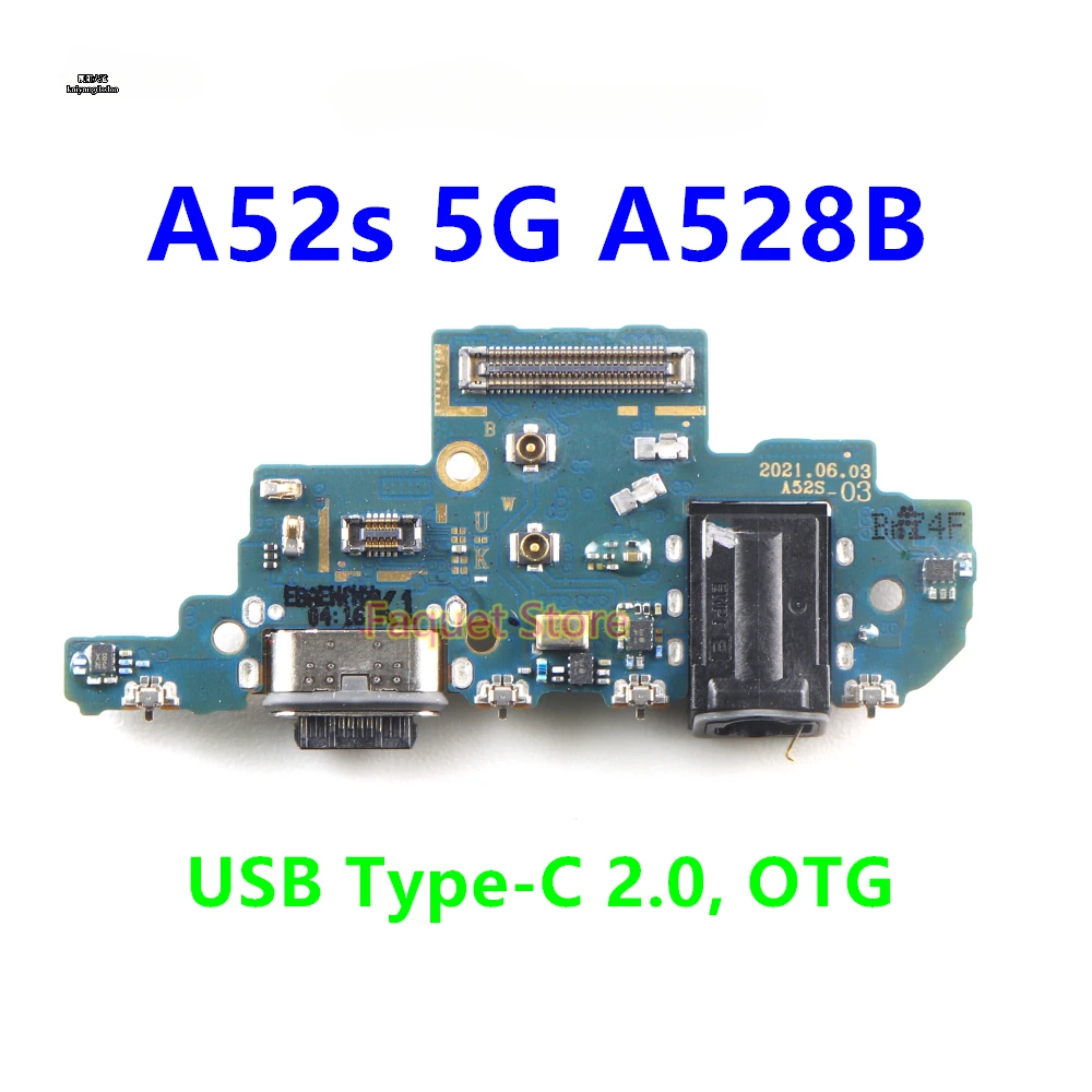 USB Type-C 2.0, OTG Charger Board PCB Flex For Samsung A52s 5G A528B A528 Port Connector Dock Charging Flex Cable