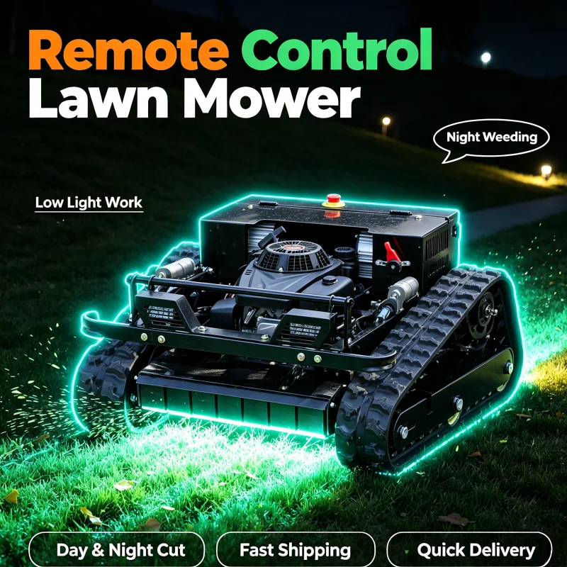 Customized Anti Slip Remote Control Lawn Mower 4 Stroke Lawn Mower For Sloped Woodland Shrub Removal Forest Grass Clearing Work