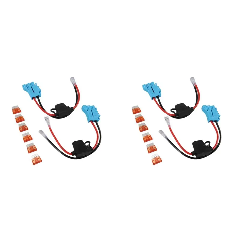 LICE-4Pack 12 AWG Wire Harness Connector Replacement For Peg-Perego 12Volt SLA Battery Ride On Vehicle Riding With Fuse
