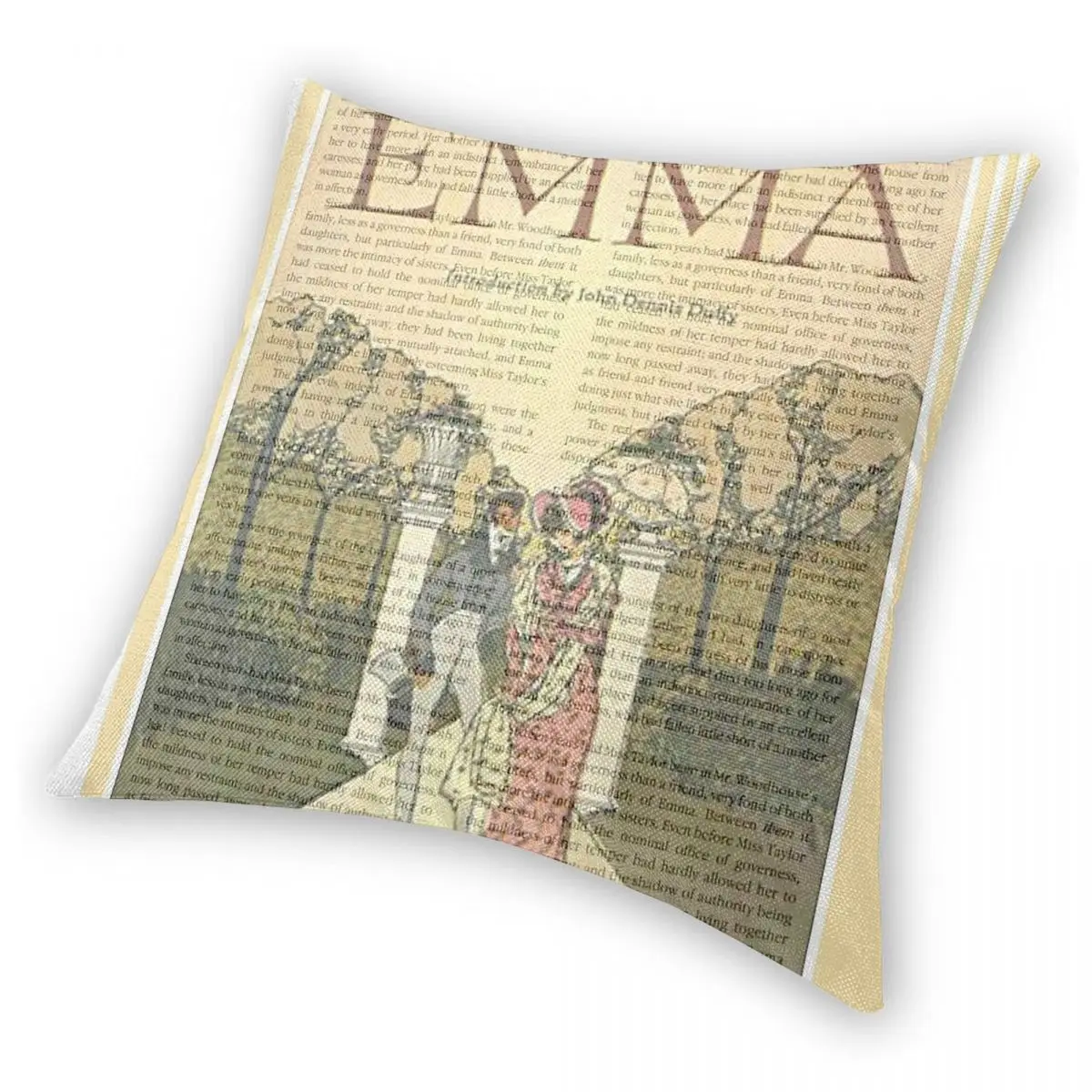 إيما باي جين أوستن المخدة البوليستر الكتان المخملية الإبداعية البريدي ديكور السرير وسادة القضية 45x45