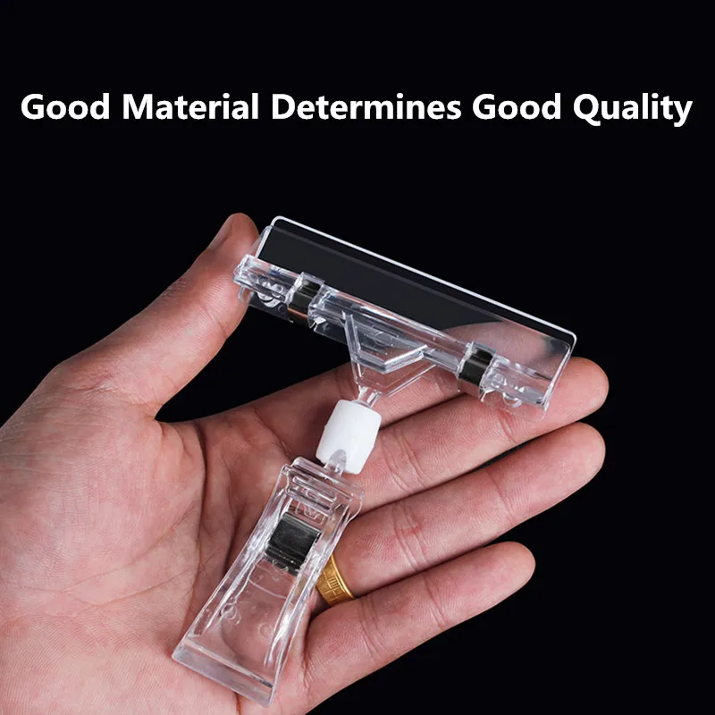 30 Pieces Plastic Rotatable Price Label Card POP Clip Merchandise Sign Holder Talker Memo Clip Advertising Price Paper Ad Clip