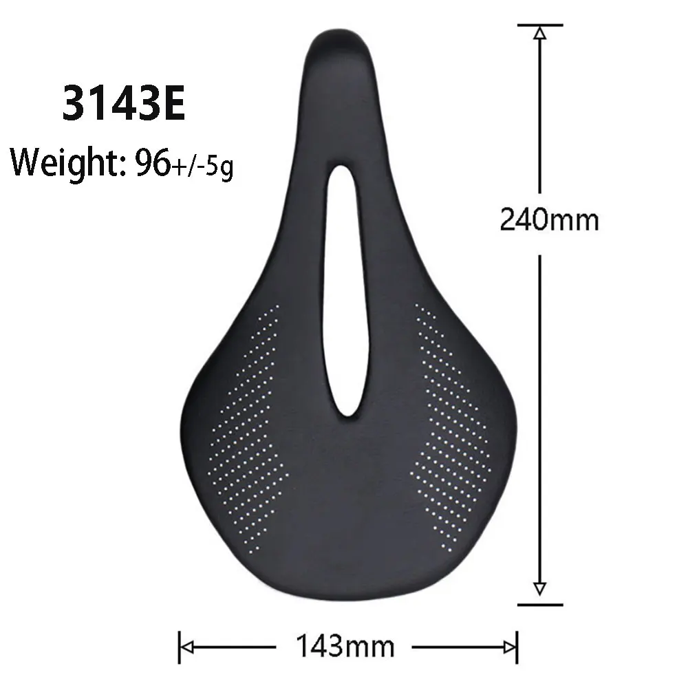 ELITA ONE Superleichter Carbon-Sattel, 240 x 143/155 mm, 96 g, MTB, Rennrad, Lederkissen, Fahrradsitz für Männer und Frauen