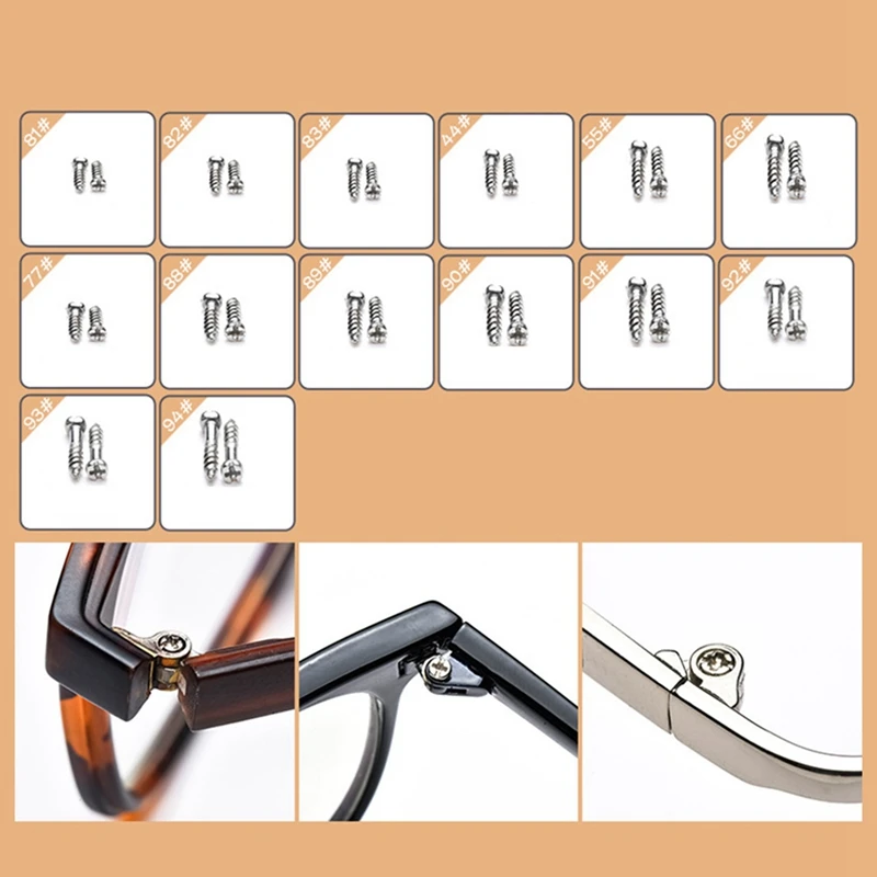 3X Eyeglass Sunglass Repair Kit With Screws Tweezers Screwdriver Tiny Screws Nuts Assortment Glasses Repair Nose Pads Retail