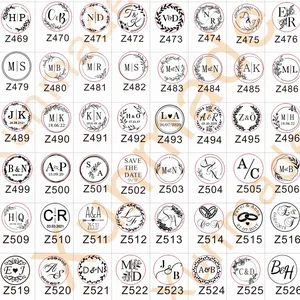 Personalisierte Hochzeitswachs -Stempel mit 2 Initialen, personalisierte Hochzeitsdichtungswachsstempel. Erstes Wachssiegel 8 Hauptverkäufe personalisierte Briefmarken - №1