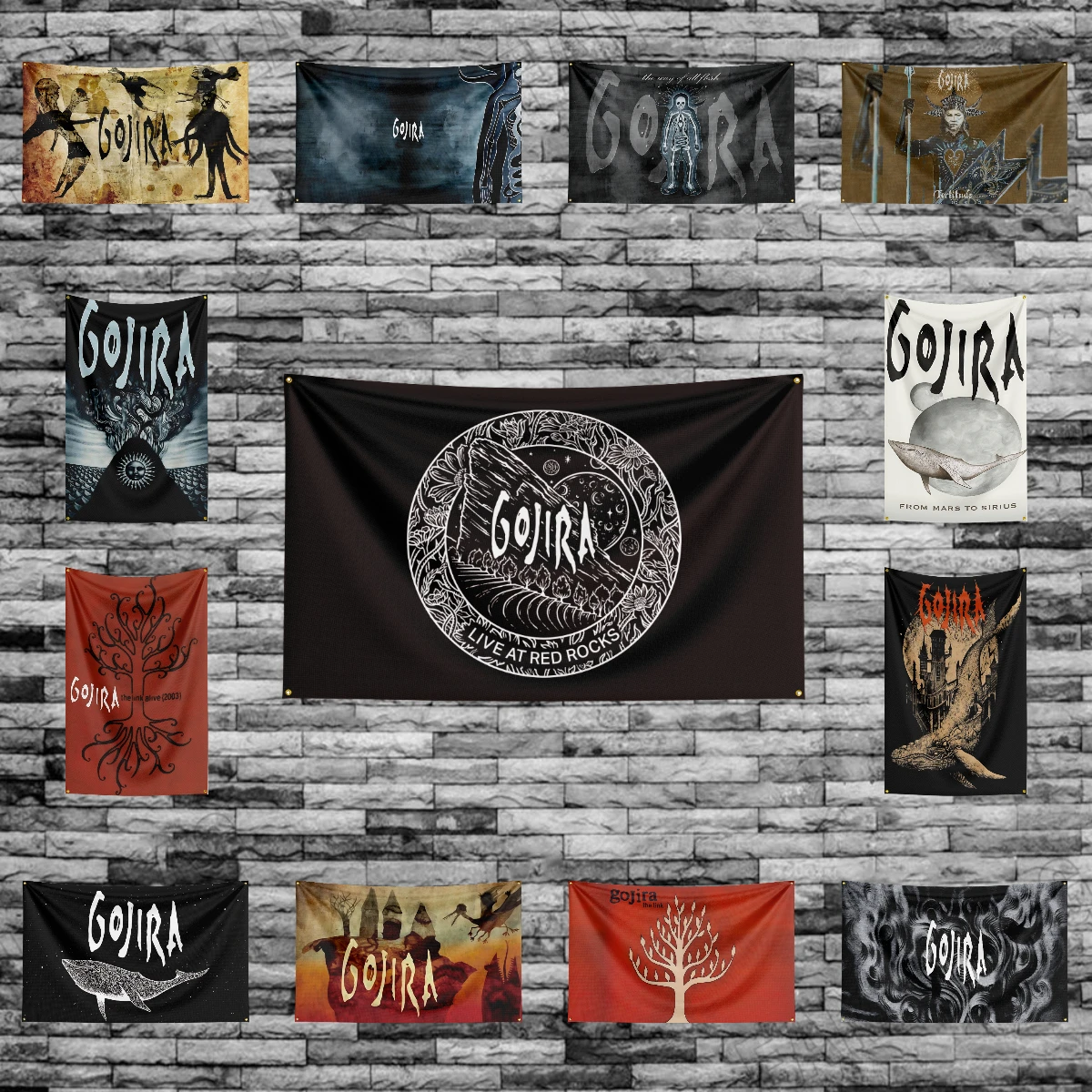 

3x5 Ft Heavy Rock Band-g-Gojiras Flag Polyester Digital Printing Banner for Bedroom Wall Art Out Door Tapestry Decoration