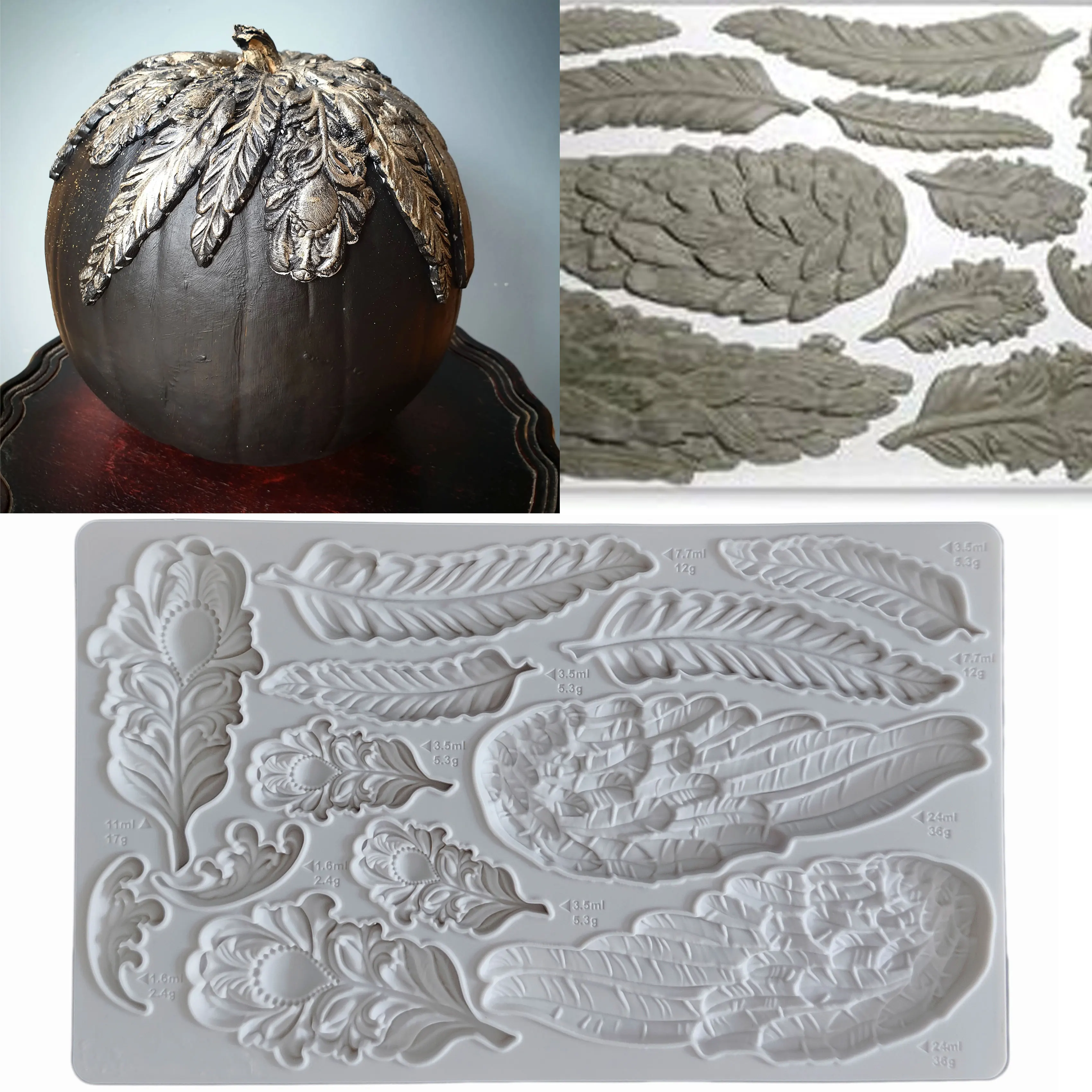 Wings and Feathers Silicone Mould Fondant Cake Tool Gumpaste Mould, Sugarcraft, Chocolate Forms,Kitchen Accessories