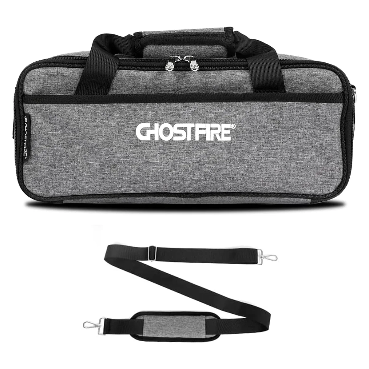 Ghost Fire Guitar Pedal Board Bag Accessory Storage Bag Carry Case 14.9x6.3x3.9in Effect Pedalboard Bag